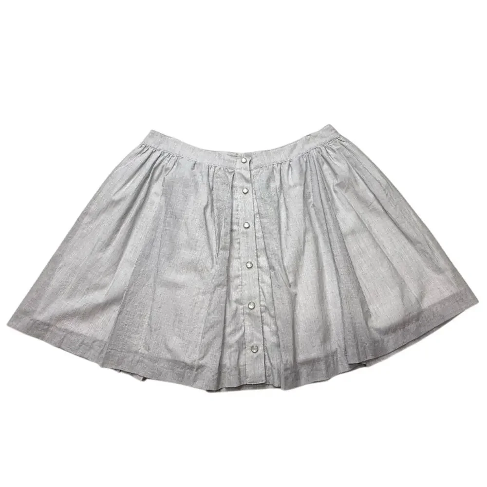 BCBG Generation Striped Button-Front Mini Skirt